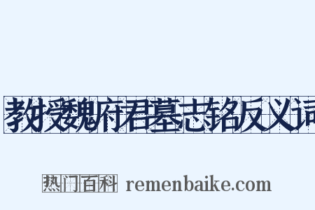 教授魏府君墓志铭反义词是什么意思的图片